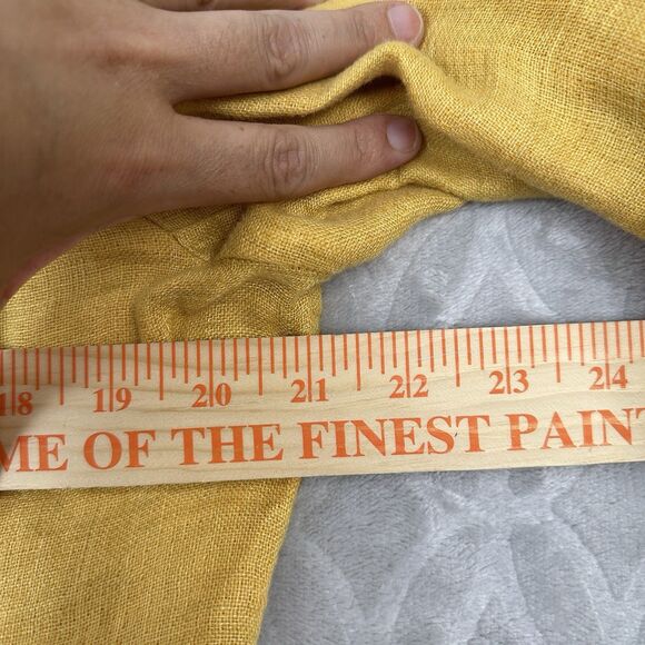 Eileen Fisher Organic Linen Doubleweave Utility Jacket Medium Marigold Yellow - Picture 11 of 13